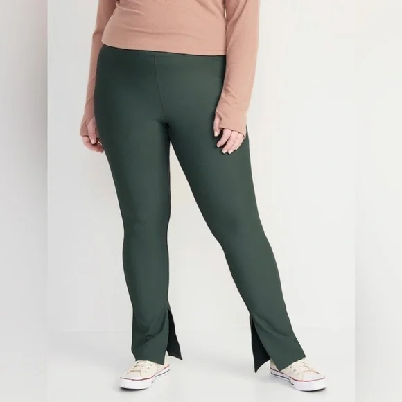 NWT! Extra High-Waisted PowerSoft Rib-Knit Split Flare Leggings - Size 2X💎 - Picture 7 of 12